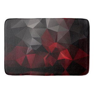 Alfombrilla De Baño Polígono , negro y rojo