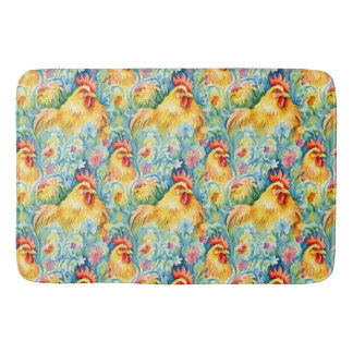 Alfombrilla De Baño Pollos de color de agua dulce