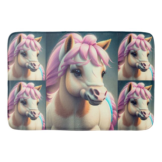 Alfombrilla De Baño Pony Espíritu 3D 1 (Anverso)