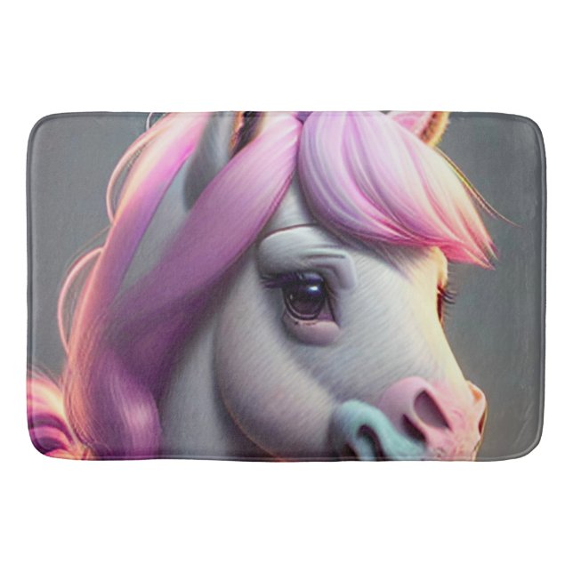 Alfombrilla De Baño Pony Espíritu 3D 5 (Anverso)