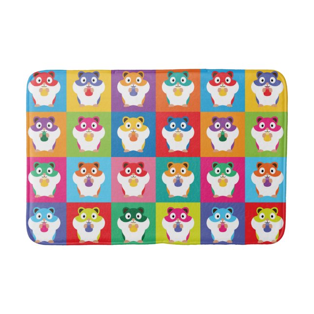 Alfombrilla De Baño Pop Art Hamsters Bath Mat (Anverso)
