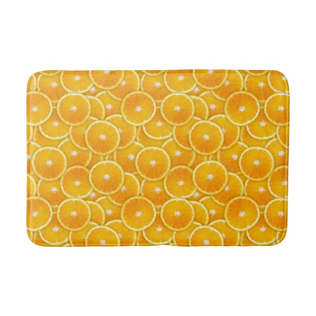 Alfombrilla De Baño Pop Art Naranja Slices (Anverso)