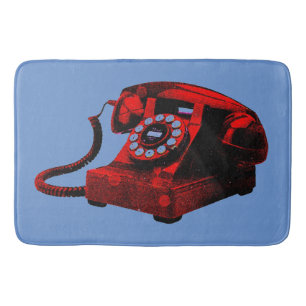 Alfombrilla De Baño Pop Art Old Desk Caja de teléfono