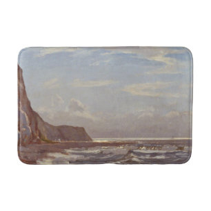 Alfombrilla De Baño Por la mañana a orillas del mar en la Isla de Wigh