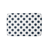 Pos de polka azul marino oscuro