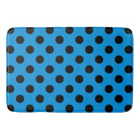 Pos de polka negro sobre azul cielo