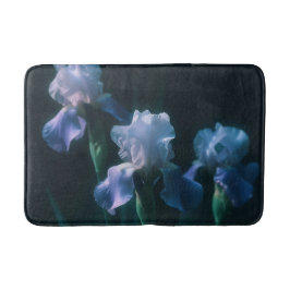 Alfombrilla De Baño Póster de Arte de Pared Floral Iris Azul