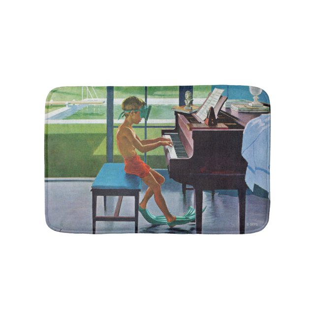 Alfombrilla De Baño Práctica de pianos de Poolside (Anverso)
