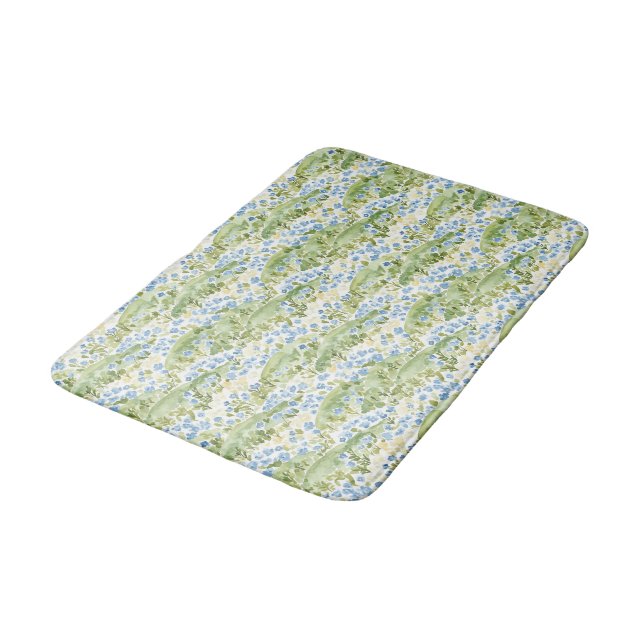 Alfombrilla De Baño Pradera de Flores Azules (Angular)