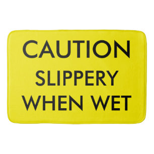 Alfombrilla De Baño Precaución. Resbaladizo cuando es mojado