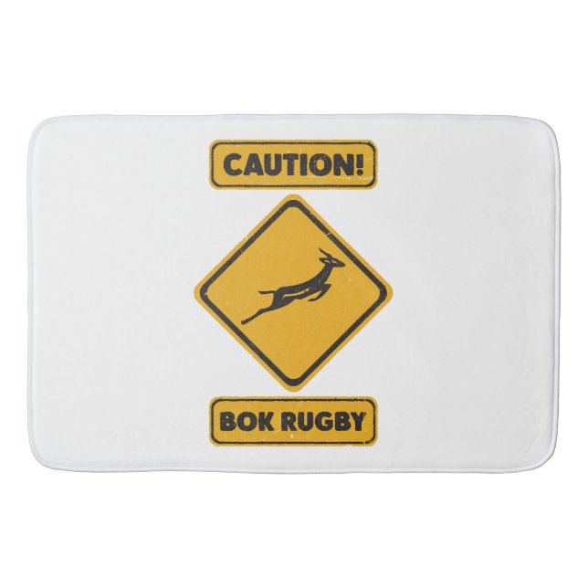Alfombrilla De Baño Precaución - SpringBoks Cruzando (Anverso)