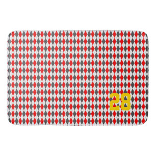 Alfombrilla De Baño Preppy Argyle Team Spirit Sports NUMBER Kids Fun