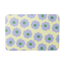 Preppy Blue Green Flour Simple Flower Pattern