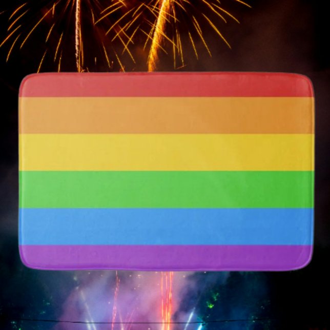 Alfombrilla De Baño Pride Step: Bandera del Arcoíris (Subido por el creador)
