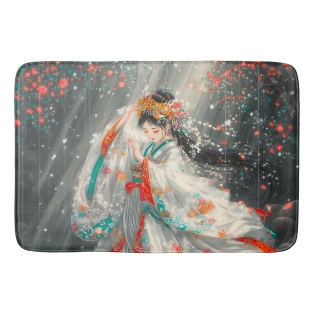 Alfombrilla De Baño Princesa etérea en un jardín de fantasía (Anverso)