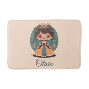 Alfombrilla De Baño Princesa Pequeña Encantadora Personalizada
