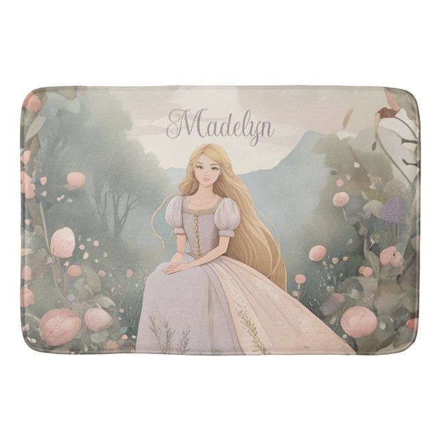 Alfombrilla De Baño Princesa Rapunzel encantada (Anverso)