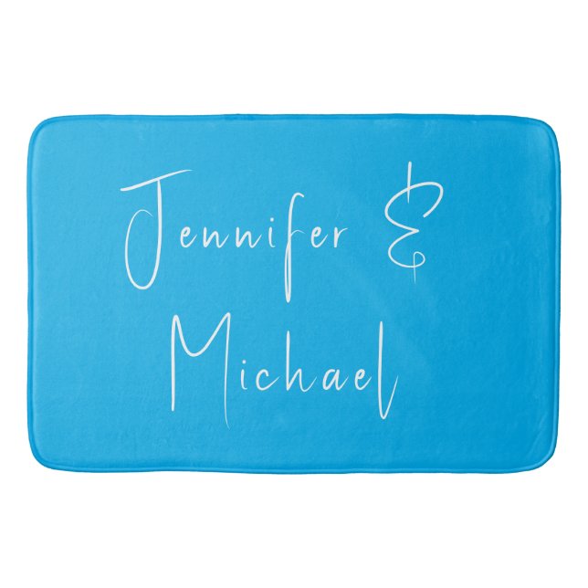 Alfombrilla De Baño Profesional de bodas clásico azul cielo (Anverso)