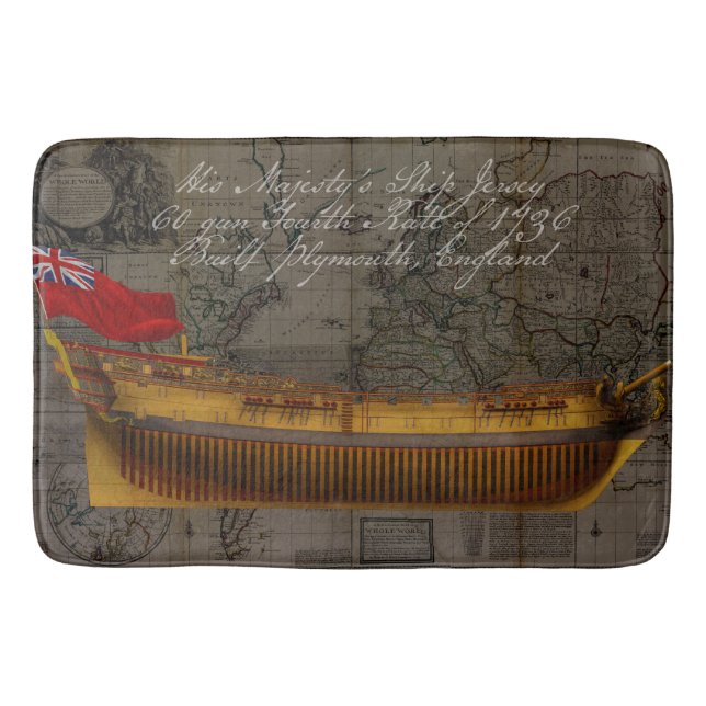 Alfombrilla De Baño Profile Painting of Ship Jersey (Anverso)