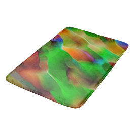 Alfombrilla De Baño Profundidad y relieves de colores, predomina el ve