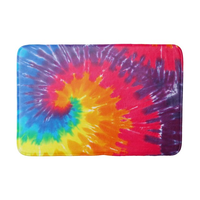 Alfombrilla De Baño Psicodelia Neon Tie-Dye (Anverso)