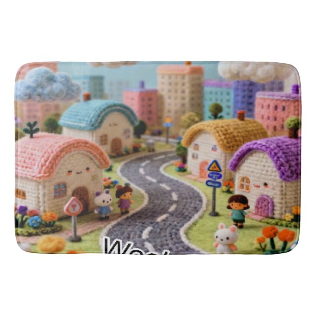 Alfombrilla De Baño Pueblo de lana  (Anverso)