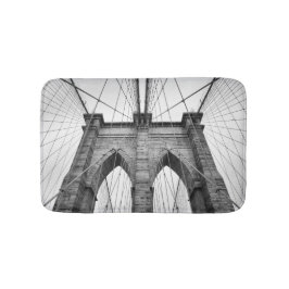Alfombrilla De Baño Puente Brooklyn de fotos en blanco y negro
