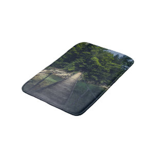 Alfombrilla De Baño Puente colgante simple río Idrijca, Eslovenia