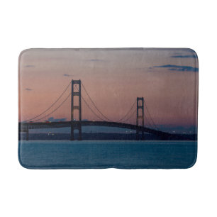 Alfombrilla De Baño Puente Mackinac Al Dusk