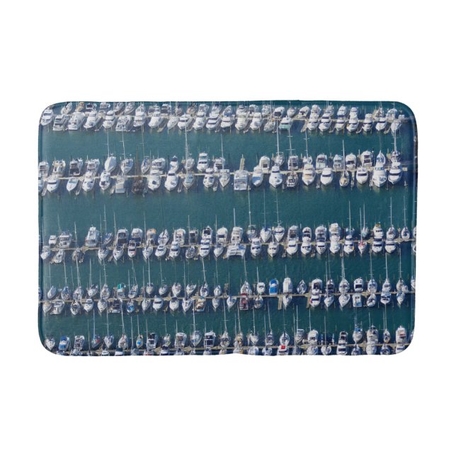 Alfombrilla De Baño Puerto de Barcos Aérea (Anverso)