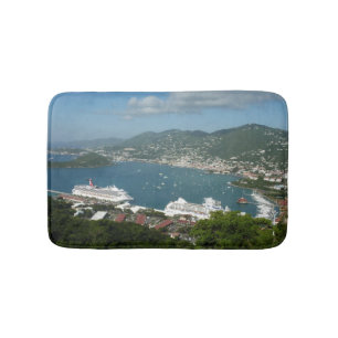 Alfombrilla De Baño Puerto de St. Thomas Islas Vírgenes Estadounidense
