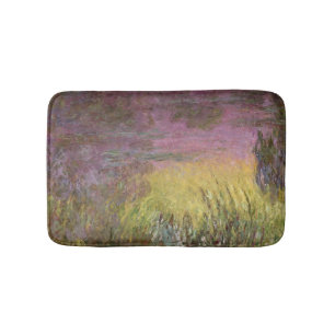 Alfombrilla De Baño Puesta del sol de Claude Monet el Waterlilies,