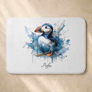 Alfombrilla De Baño Puffin Splash, personalizado