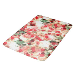 Alfombrilla De Baño Punk de lunares rojos sucios rosa Grunge
