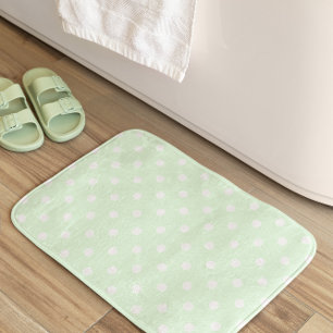 Alfombrilla De Baño Punto de Polka Verde