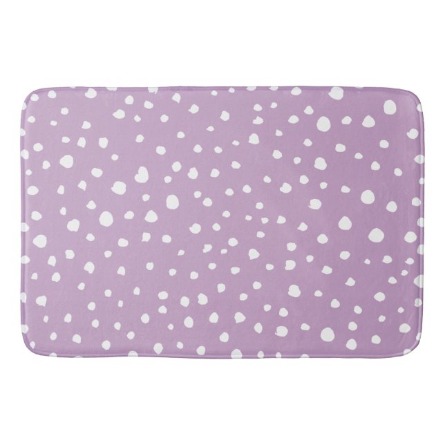 Alfombrilla De Baño Puntos Dalmatianos Lilac, Puntos Dalmatianos, Dota (Anverso)