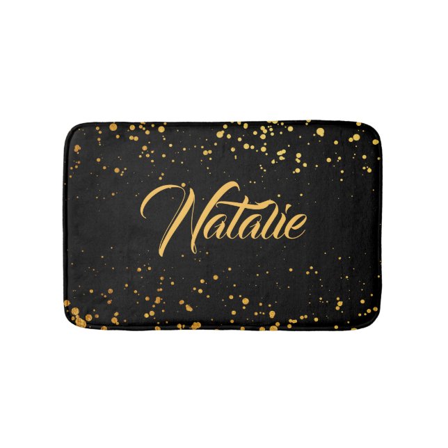 Alfombrilla De Baño Puntos de oro (Anverso)