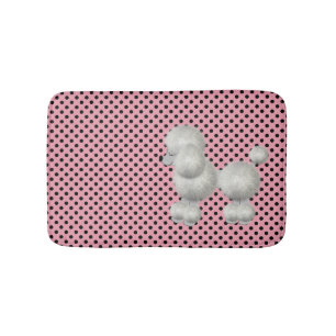 Alfombrilla De Baño Puntos de polka retro y máscaras de baño de cani