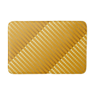 Alfombrilla De Baño Puntos de satén - dorado y mostaza