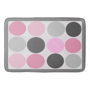 Alfombrilla De Baño Puntos incómodos/Gris gris rosado
