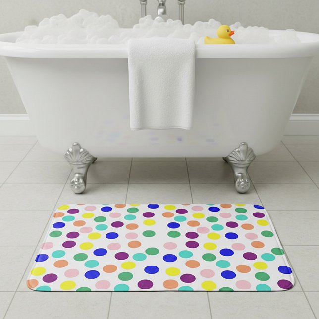 Alfombrilla De Baño Puntos multicolores (Subido por el creador)