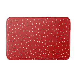 Alfombrilla De Baño Puntos rojos y blancos clásicos