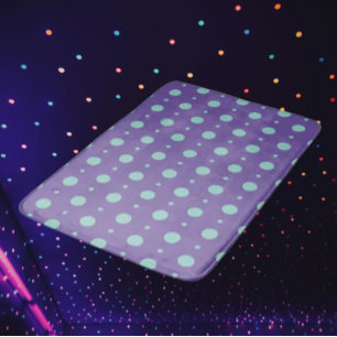 Alfombrilla De Baño Puntos verde azulados de la polka en la hierba mor