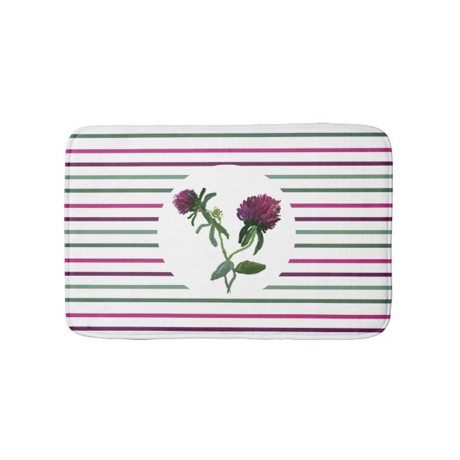 Alfombrilla De Baño Purple Clover Bath Mat (Anverso)