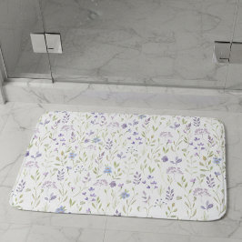 Alfombrilla De Baño Purple Floral Bath Mat