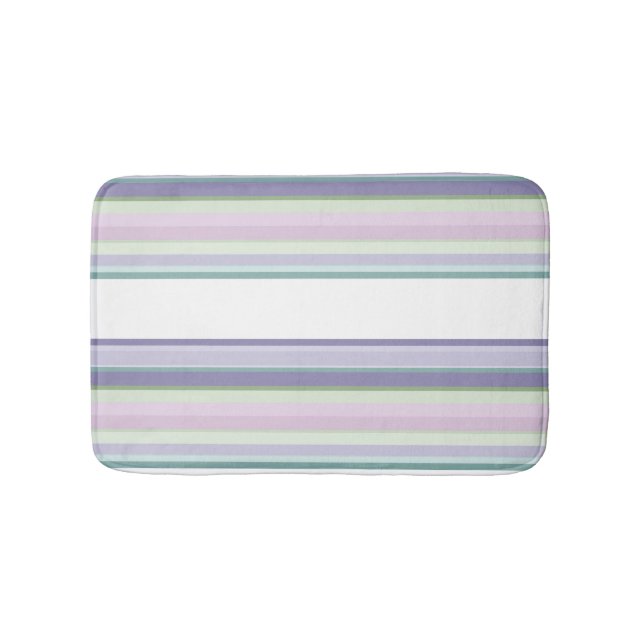 Alfombrilla De Baño Purple, Neptune, sea green, and Lavender stripes (Anverso)