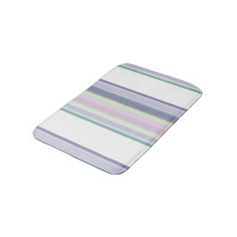 Alfombrilla De Baño Purple, Neptune, sea green, and Lavender stripes