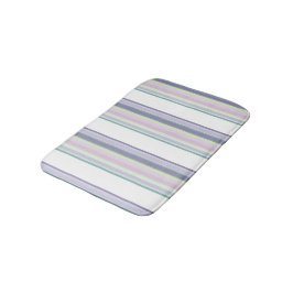 Alfombrilla De Baño Purple, Neptune, sea green, and Lavender stripes