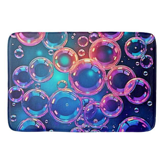 Alfombrilla De Baño Purple Pink Bubble Magic (Anverso)
