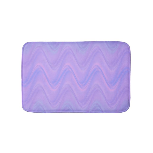 Alfombrilla De Baño Purple Pink Wavy Lines Pattern (Anverso)